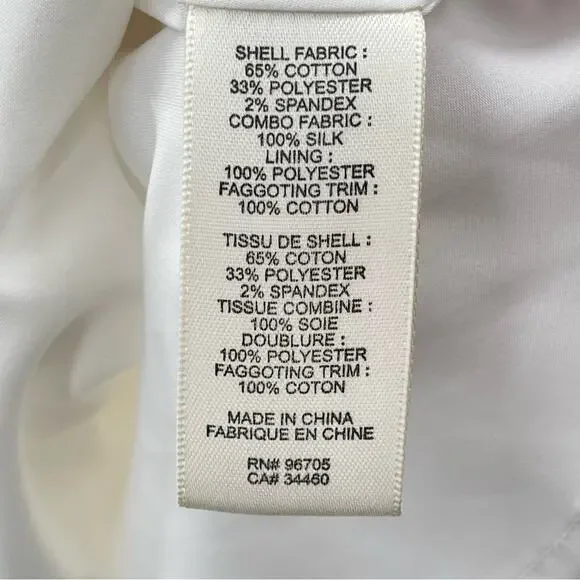 Rebecca Taylor Jacquard Knit Sleeveless White Tonal Floral Fit & Flare Dress 4 - Picture 14 of 15